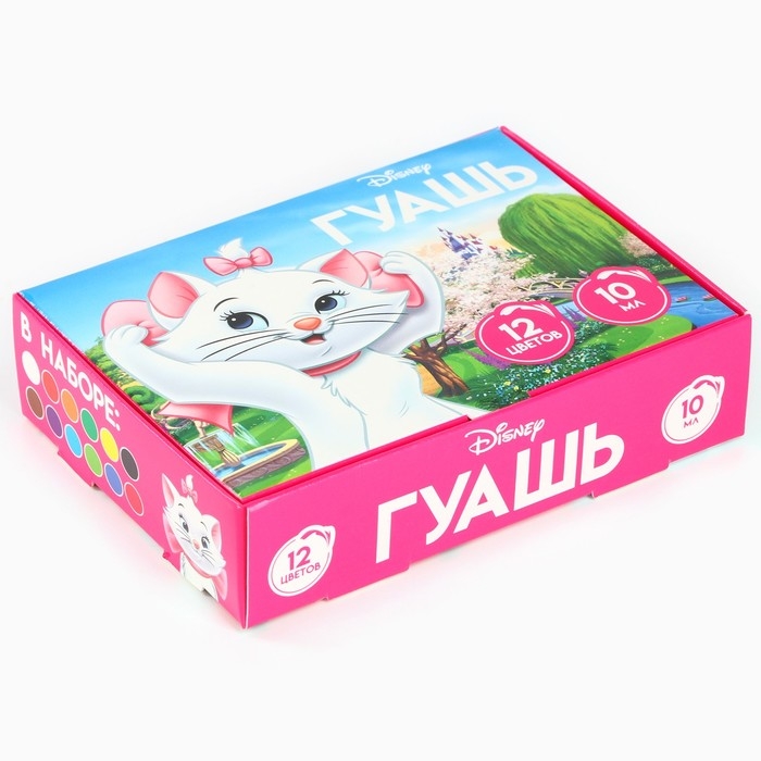 Гуашь 12 цветов по 10 мл, &laquo;Кошечка Мари&raquo;, Коты Аристократы