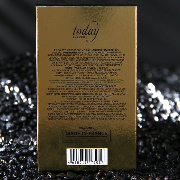 Туалетная вода мужская Absolute Millioner, 100 мл (по мотивам 1 Million (P.Rabanne)