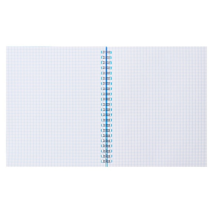 Тетрадь на гребне A5 48 листов в клетку Calligrata Синяя, пластиковая обложка, блок офсет Тетрадь на гребне A5 48 листов в клетку Calligrata Синяя, пластиковая обложка, блок офсет