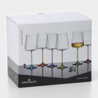 Набор стеклянных бокалов RAINBOW FRESH, 400 мл, декор, 6 шт Набор стеклянных бокалов RAINBOW FRESH, 400 мл, декор, 6 шт