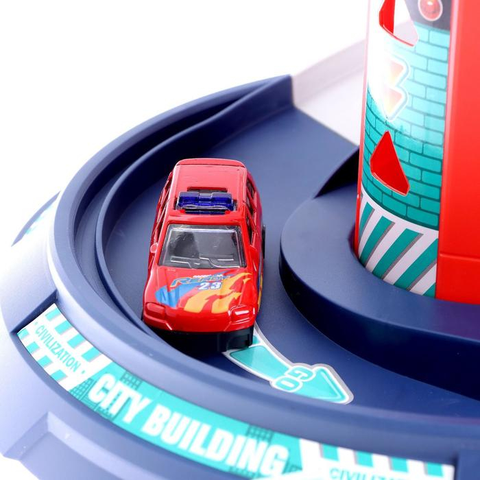 Парковка &laquo;Гонки по кругу&raquo;, 3 машинки в комплекте, свет и звук