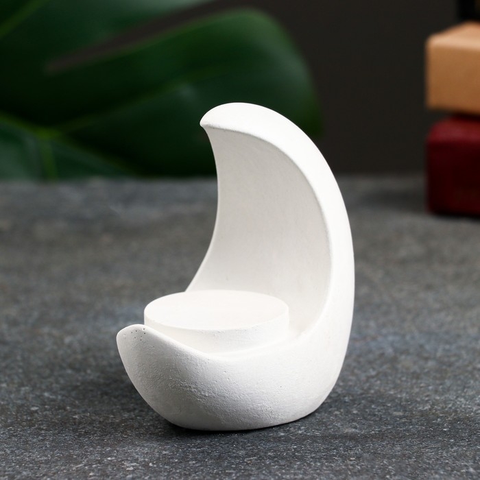 Подсвечник Подсвечник "Месяц 3D" перламутр, 10х10х6см