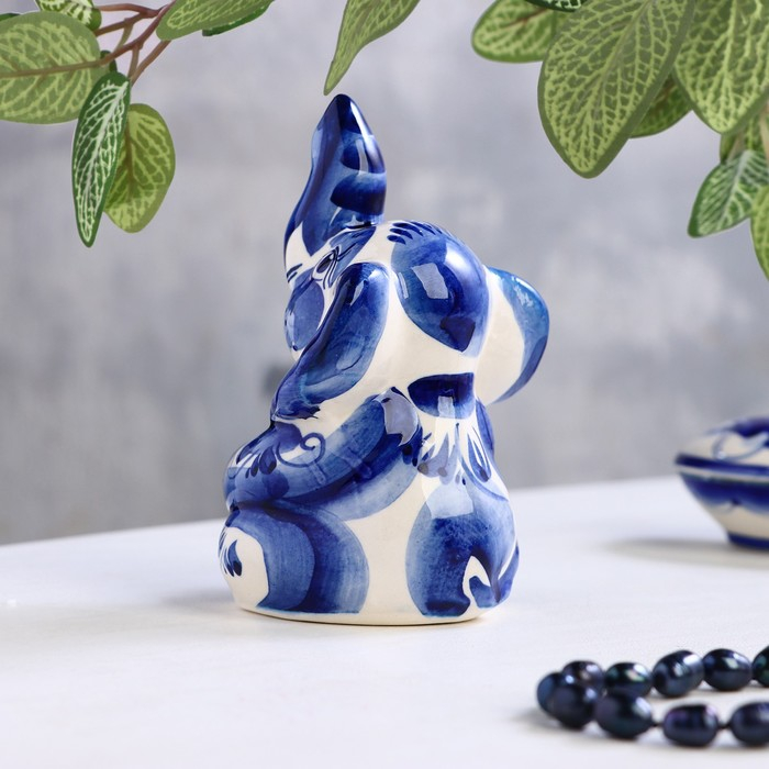 Сувенир &laquo;Слон циркач&raquo;, 13 см, гжель