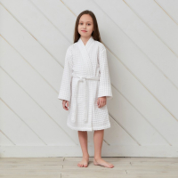 Халат вафельный детский Крошка Я "Boho" размер 32 (110-116 см) цвет белый, 100% хлопок 290 г/м2 Халат вафельный детский Крошка Я "Boho" размер 32 (110-116 см) цвет белый, 100% хлопок 290 г/м2