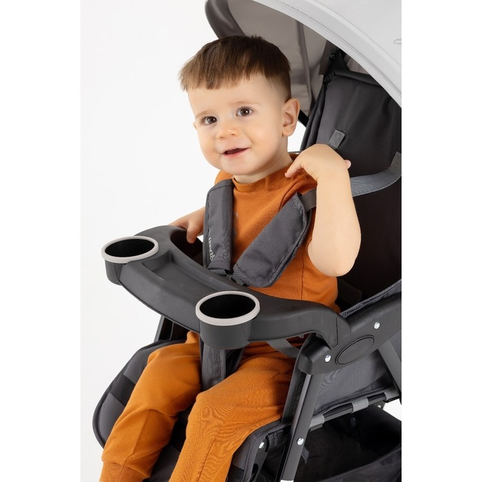 Коляска прогулочная детская RANT basic &laquo;UNO&raquo;, складывается в трость, цвет Soft Grey