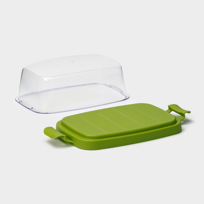 Маслёнка «Летиция», пластиковая, 16,3×10,1×6,5 см, цвет оливковый Маслёнка «Летиция», пластиковая, 16,3×10,1×6,5 см, цвет оливковый