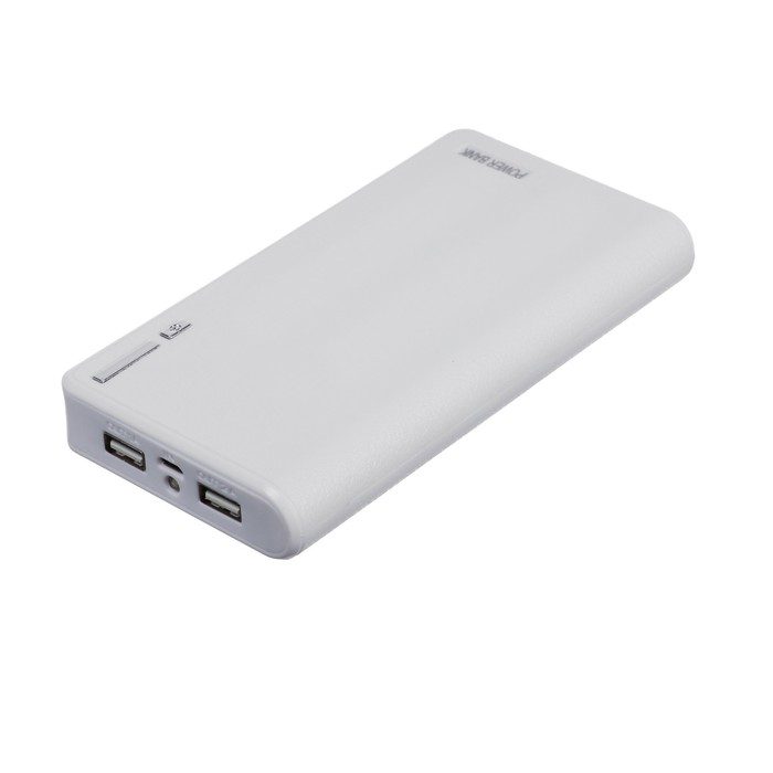 Внешний аккумулятор Luazon PB-01, 7200 мАч, 2 USB, 1/2.1 А, фонарик, белый Внешний аккумулятор Luazon PB-01, 7200 мАч, 2 USB, 1/2.1 А, фонарик, белый