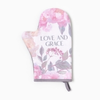 Набор кухонный Love варежка 20х28см, полотенце вафля 35х60см