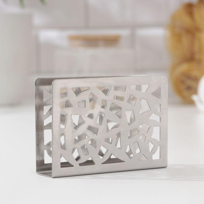 Салфетница из нержавеющей стали &laquo;Витрина&raquo;, 12,5&times;3,2&times;8,5 см