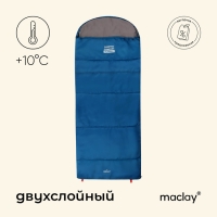 Спальный мешок maclay camping comfort summer, одеяло, 2 слоя, правый, 220х90 см, +10/+25&deg;С