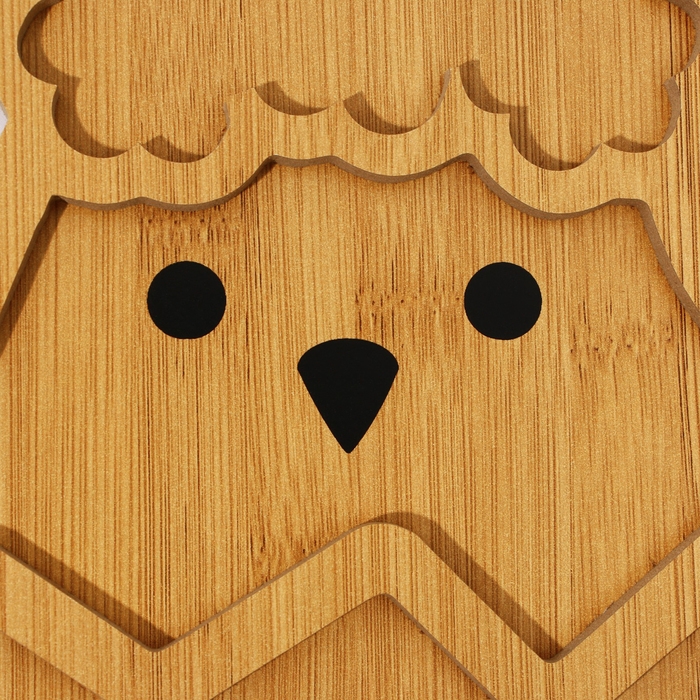 Менажница, набор 2 шт., дерево &laquo;Посуда: пасхальные животные&raquo;, заяц 30х24 см., цыпленок 30х24 см.