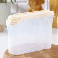 Ёмкость для сыпучих продуктов, 1,5 л, пластик, прозрачная, крышка МИКС Ёмкость для сыпучих продуктов, 1,5 л, пластик, прозрачная, крышка МИКС