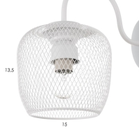 Бра "Бирра" 1xE27 40Вт белый 15х26х23 см Бра "Бирра" 1xE27 40Вт белый 15х26х23 см