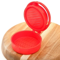 Форма для котлет Доляна Stufz, 13&times;12&times;5,5 см, цвет красный