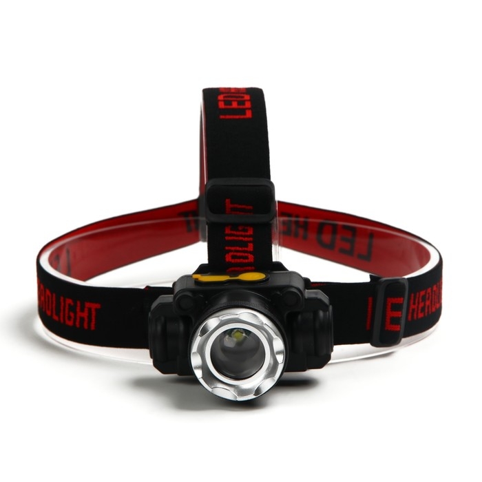 Фонарь налобный, аккумуляторный Фонарь налобный, аккумуляторный "Мастер К.", 5 х 8 см, 2 режима, USB