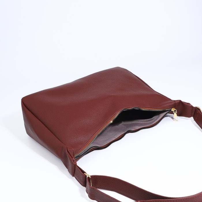 Сумка-мешок на молнии, цвет коричневый Сумка-мешок на молнии, цвет коричневый