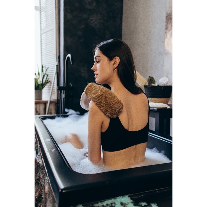 Мочалка-варежка для тела массажная Доляна, 22&times;11 см