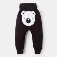 Ползунки-штанишки Крошка Я "Black&white" рост 68-74 см, (р. 24), чёрный Ползунки-штанишки Крошка Я "Black&white" рост 68-74 см, (р. 24), чёрный