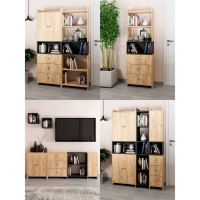 Стеллаж 600, 600х300х776, Квадро/Антрацит