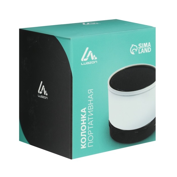 Портативная колонка LuazON Hi-Tech08, 3 Вт, 300 мАч, microSD, USB, белая Портативная колонка LuazON Hi-Tech08, 3 Вт, 300 мАч, microSD, USB, белая