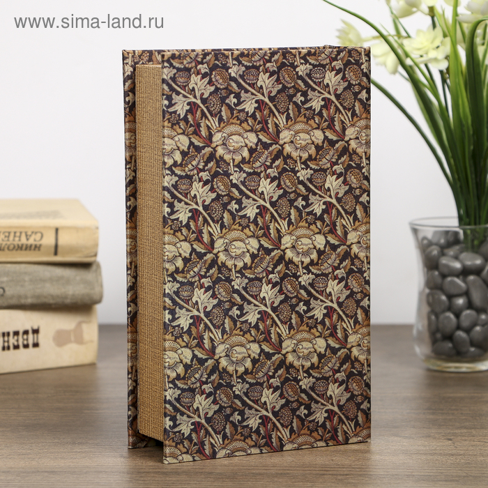 Сейф-книга дерево под шёлк "Чертополох" 21х13х5 см