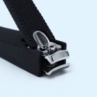 Кусачки-книпсер педикюрные, силиконовая ручка, 8,2 × 2 см, цвет чёрный Кусачки-книпсер педикюрные, силиконовая ручка, 8,2 × 2 см, цвет чёрный