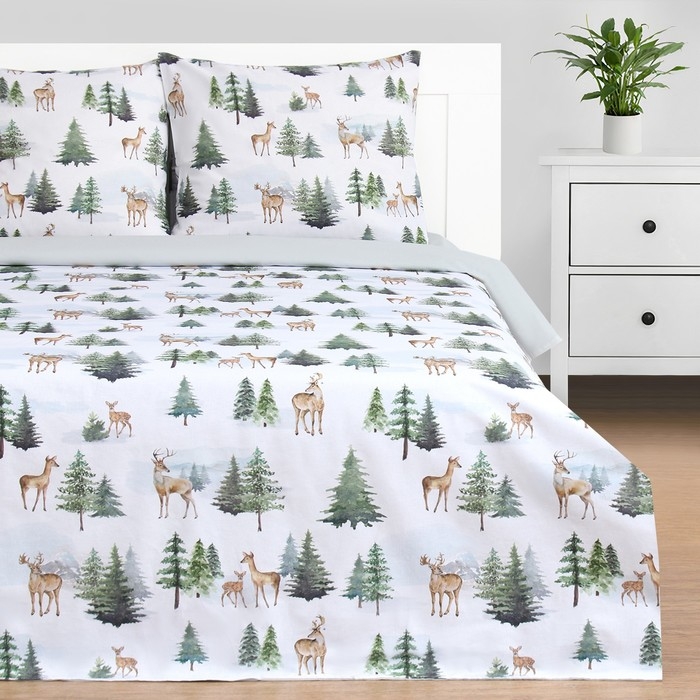 Постельное бельё &laquo;Этель&raquo; евро &laquo;Однажды в лесу&raquo; 200х217 см,220х240 см,70х70 см -2 шт, поплин