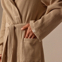 Халат вафельный мужской SL HOME: Basic "Саббиа", размер XL, 100% хлопок, 300 г/м2 Халат вафельный мужской SL HOME: Basic "Саббиа", размер XL, 100% хлопок, 300 г/м2