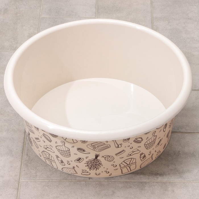 Таз круглый «Русская банька», 15 л Таз круглый «Русская банька», 15 л