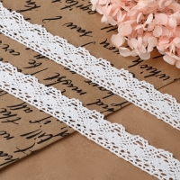Кружево вязаное, 20 мм &times; 10 &plusmn; 1 м, цвет белый