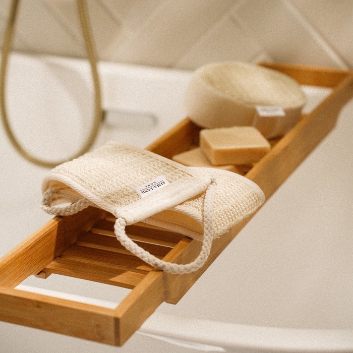 Мочалка - лента массажная SL Home &laquo;Ортика&raquo;, крапива, 60&times;10 см, цвет бежевый