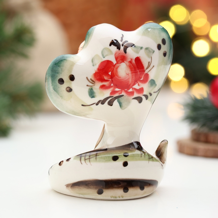 Сувенир "Змея Соня", гжель, цвет, 9,5 см