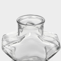 Банка стеклянная для хранения сыпучих продуктов Доляна &laquo;Парфе. Звезда&raquo;, 350 мл, 6,5&times;11,5 см, с пробковой крышкой