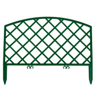 Ограждение декоративное, 35 &times; 220 см, 5 секций, пластик, зелёное, ROMANIKA, Greengo