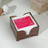 Салфетница деревянная &laquo;Орех&raquo;, без гравировки, с салфетками, цвет коричневый