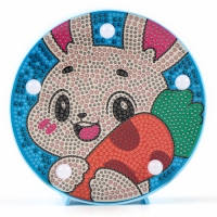 Ночник своими руками. Алмазная мозаика для детей с полным заполнением на ночнике &laquo;Зайка&raquo;, 15 х 15 см