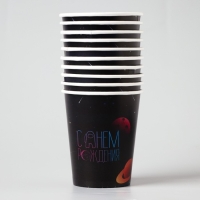 Набор бумажной посуды одноразовый Космический мир&raquo;, 6 тарелок, 6 стаканов, 1 гирлянда