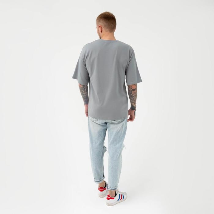 Футболка мужская KAFTAN Футболка мужская KAFTAN "пздц", серый, р. 54