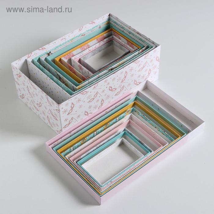 Набор подарочных коробок 10 в 1 &laquo;Стильный&raquo;, 12 х 7 х 4 - 32.5 х 20 х 12.5 см, Новый год