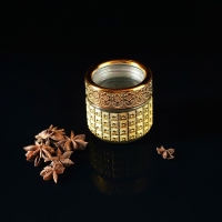 Баночка стеклянная для специй &laquo;Голд&raquo;, 100 мл, 5,7&times;5,5, цвет золотой