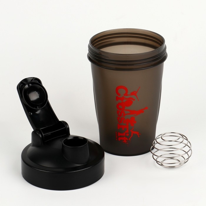 Шейкер "Мастер К" CrossFit, спортивный с пружиной , 400 мл