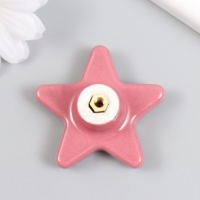 Ручка для шкатулки керамика, металл "Звёздочка" розовая 4,9х4,9х2,2 см Ручка для шкатулки керамика, металл "Звёздочка" розовая 4,9х4,9х2,2 см