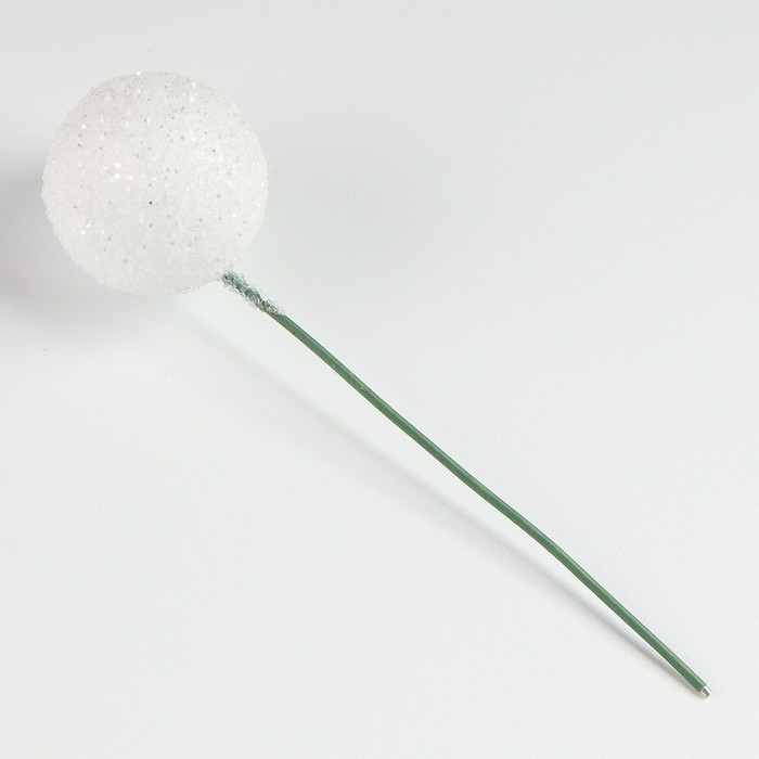 Фигурка для поделок и декора на проволоке «Шар», набор 20 шт., размер 1 шт. — 2 × 7 см, цвет белый Фигурка для поделок и декора на проволоке «Шар», набор 20 шт., размер 1 шт. — 2 × 7 см, цвет белый