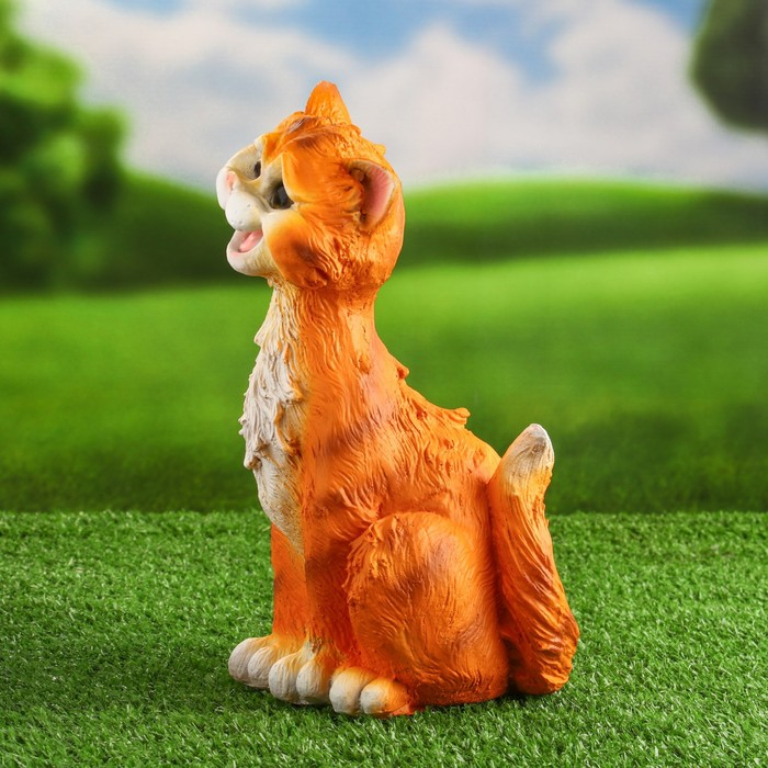 Садовая фигура Садовая фигура "Забавный рыжий кот" 11х14х25см