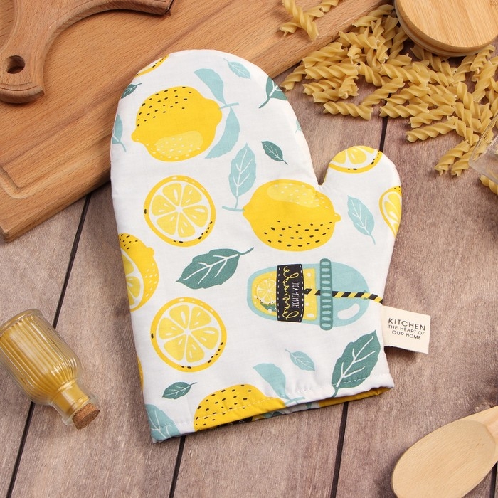 Варежка-прихватка Этель Варежка-прихватка Этель "Лимонад" 20х28 см, 80% хл, 20% пэ, сатин 110 г/м2