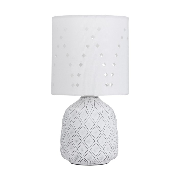 Настольная лампа Лаки E14 40Вт Белый 29х15х15 см