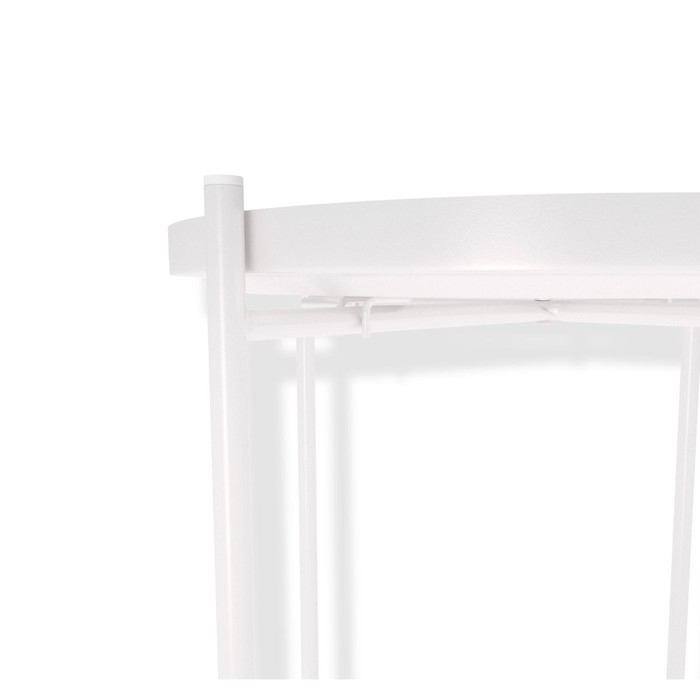 Столик журнальный, 376х376х515, Белый муар