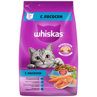 Сухой корм Whiskas для кошек, лосось, подушечки, 1,9 кг