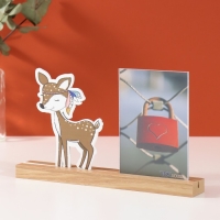 Фоторамка дерево, акрил 10х15 см "Оленёнок" 4х27,3х14 см