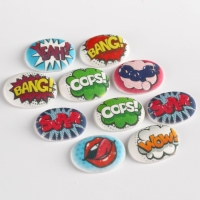 Посыпка медальоны сахарная с картинкой микс: &laquo;Поп арт фразы&raquo; для декора капкейков, торта, напитков, 20 г.